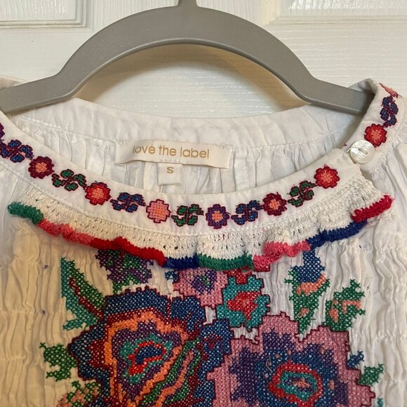 Love the Label Embroidery Algodon Blouse - Picture 6 of 8